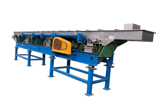 600mm*8000mm Stainless Steel Leaf Spring Eccentric Vibratory Conveyor For Salt Conveying
