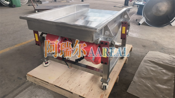 Small Size Mobile Variable Frequency Food Grade Stainless Steel Vibratory Feeder With ROSTA New Shaker Conveyor Suspension For Frozen Rice