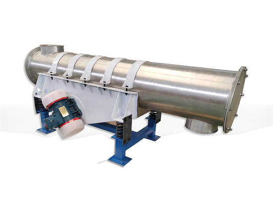 High Efficiency Small Size 400mm Diameter Tubular Vibratory Feeder For Chemical Particles Seat Installation