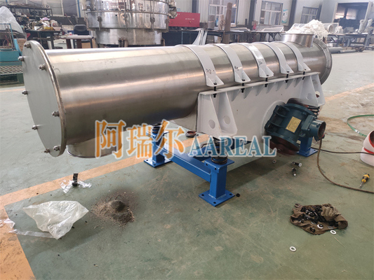 High Efficiency Small Size 400mm Diameter Tubular Vibratory Feeder For Chemical Particles Seat Installation