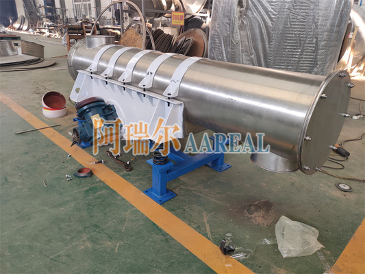 High Efficiency Small Size 400mm Diameter Tubular Vibratory Feeder For Chemical Particles Seat Installation