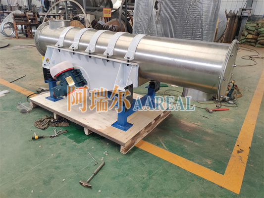 High Efficiency Small Size 400mm Diameter Tubular Vibratory Feeder For Chemical Particles Seat Installation