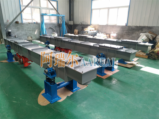 Long Distance Trough Type Vibratory Conveyor For High Temperature Furnace Burden High Titanium Slag Conveying