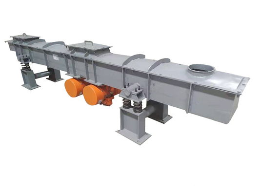 Long Distance Trough Type Vibratory Conveyor For High Temperature Furnace Burden High Titanium Slag Conveying