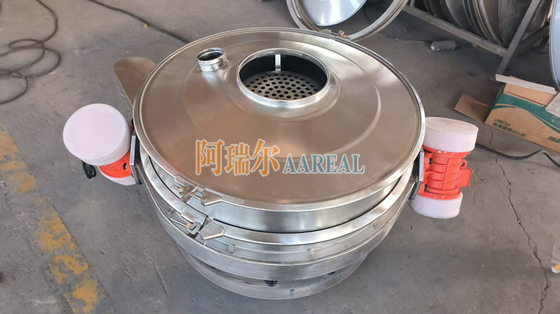 High Performance 400mm~1500mm Stainless Steel 304 Low Profile Flow Thru Separator Inline Vibrating Screen For Lithium Battery Material Lined with Teflon Carbide