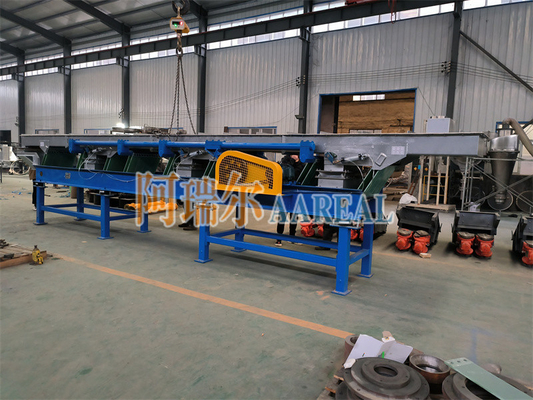 Stainless Steel Teflon Coated Leaf Spring Balanced Eccentric Vibratory Conveyor For Natural Crumb Rubber Product With Cooling Function