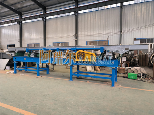 Stainless Steel Teflon Coated Leaf Spring Balanced Eccentric Vibratory Conveyor For Natural Crumb Rubber Product With Cooling Function