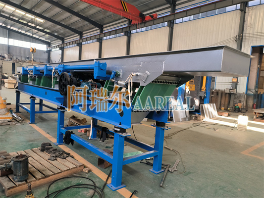 Long Distance 600mm Width Stainless Steel 304 Leaf Spring Eccentric Balanced Vibratory Conveyor For 25 Tons Per Hour Salt Conveying