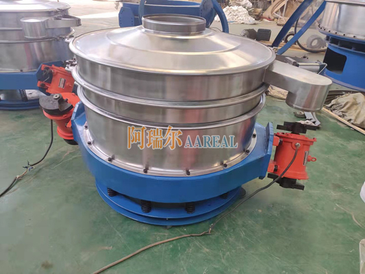 Stainless Steel 1200mm Single Deck Titanium Dioxide Flow-thru Vibrating Sieve for Titanium Dioxide Sprayed With Teflon Inside