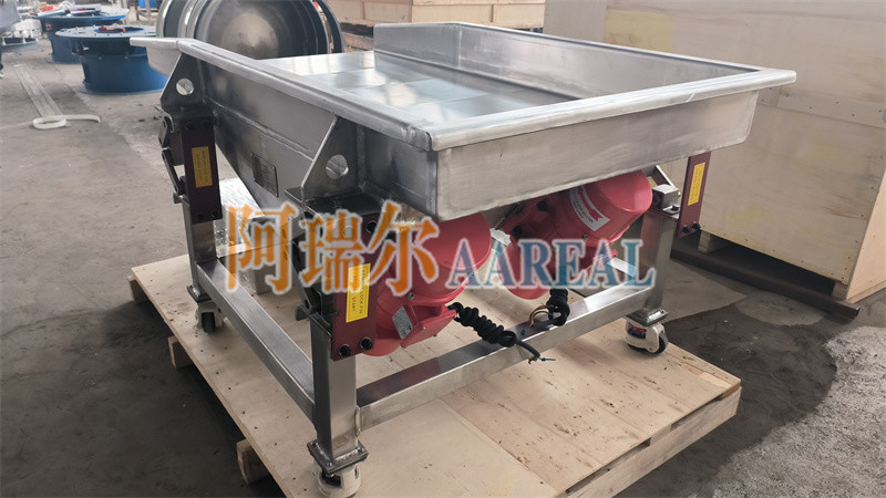 Small Size Mobile Variable Frequency Food Grade Stainless Steel Vibratory Feeder With ROSTA New Shaker Conveyor Suspension For Frozen Rice