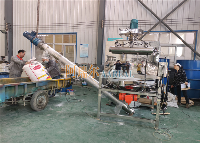 Food Grade Dust Free Bag Dumper And Screening Station For Flour Industry