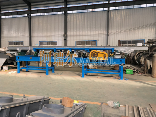 Stainless Steel Teflon Coated Leaf Spring Balanced Eccentric Vibratory Conveyor For Natural Crumb Rubber Product With Cooling Function