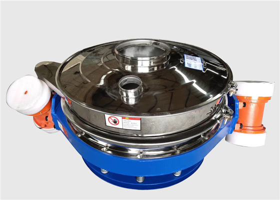 Round Shape Vibro Screen Machine Flow Thru Separator For Silicon Dioxide Powder